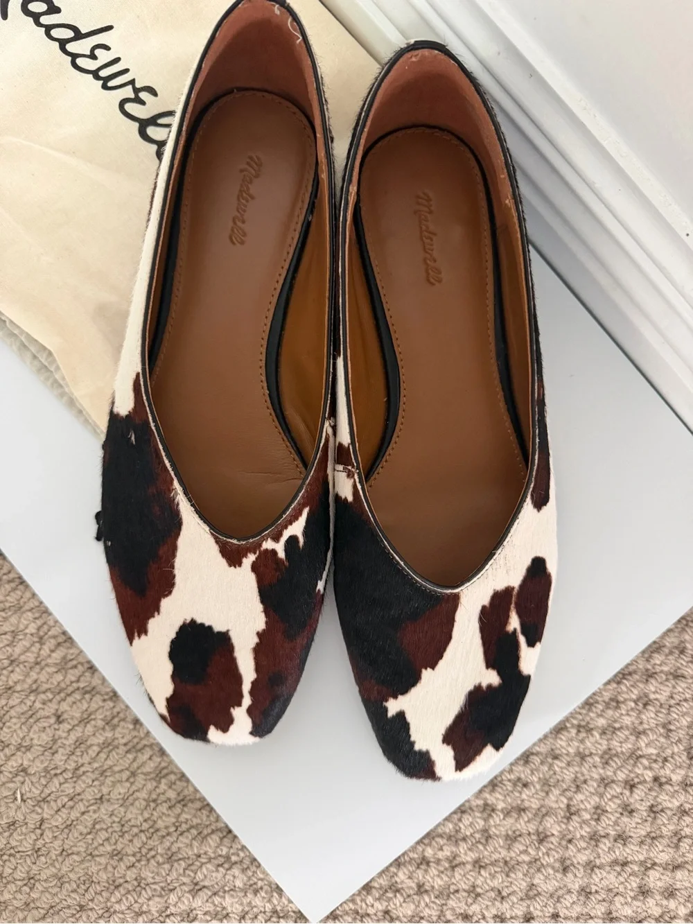 Madewell Mylie Ballet Flats in Brown, Black & White - Picture 4 of 6